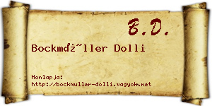 Bockmüller Dolli névjegykártya